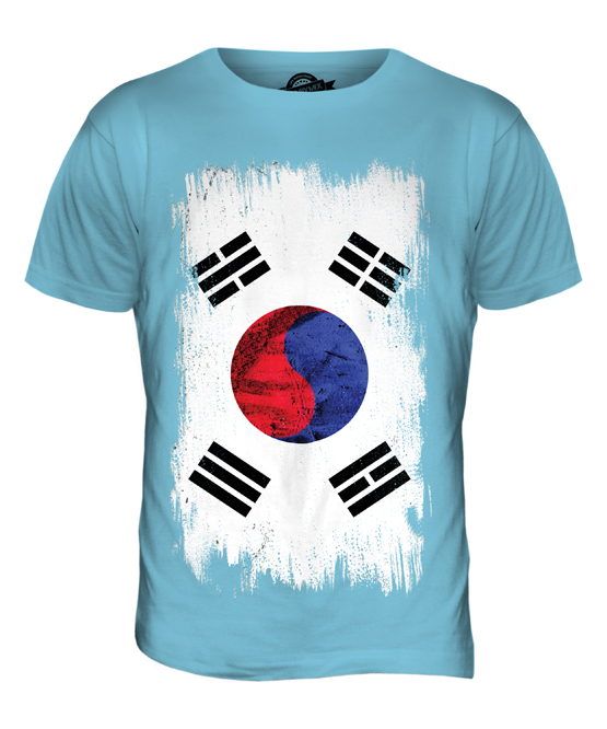 SOUTH KOREA GRUNGE FLAG MENS T-SHIRT TOP HANGUK KOREAN NAM-JOS?N SHIRT ...