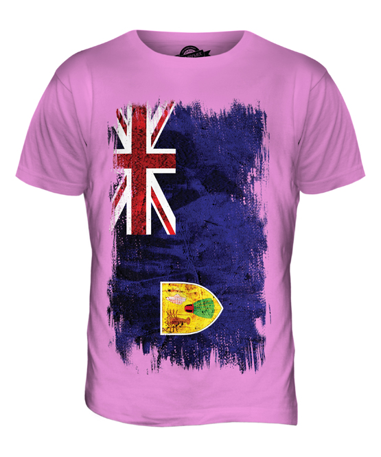 トップス BROCHURE FLAG SHIRTS TURKS AND CAICOS ISLANDS GRUNGE FLAG MENS T-SHIRT TEE TOP GIFT