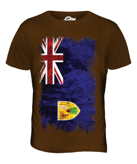 TURKS AND CAICOS ISLANDS GRUNGE FLAG MENS T-SHIRT TEE TOP GIFT