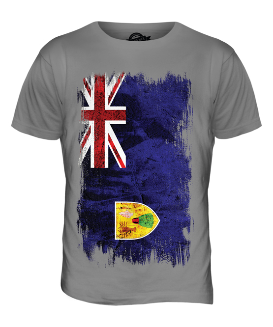 TURKS AND CAICOS ISLANDS GRUNGE FLAG MENS T-SHIRT TEE TOP GIFT