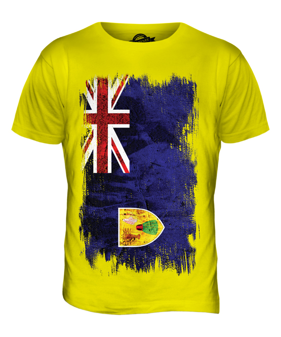 TURKS AND CAICOS ISLANDS GRUNGE FLAG MENS T-SHIRT TEE TOP GIFT