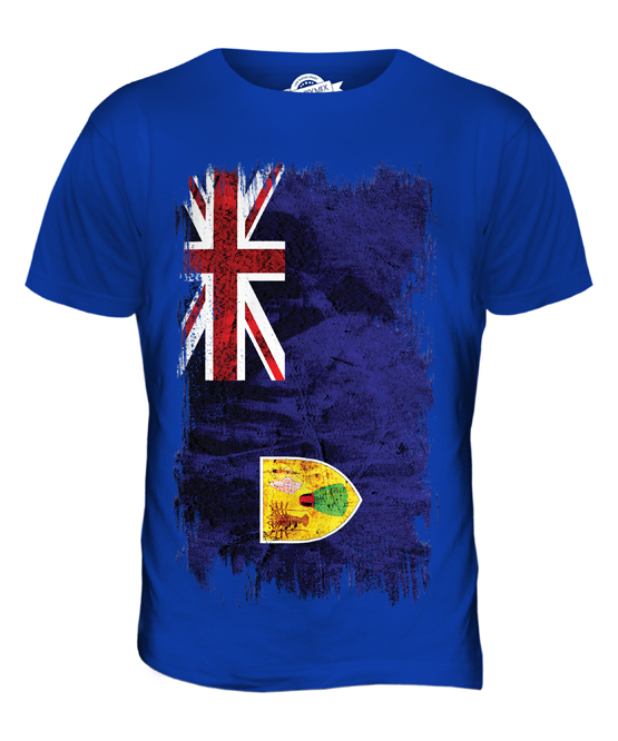 TURKS AND CAICOS ISLANDS GRUNGE FLAG MENS T-SHIRT TEE TOP GIFT