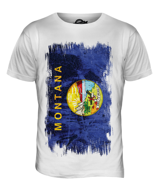 STATE MONTANA GRUNGE FLAG MENS T-SHIRT TEE SHIRT XS S M L XL 2XL 3XL