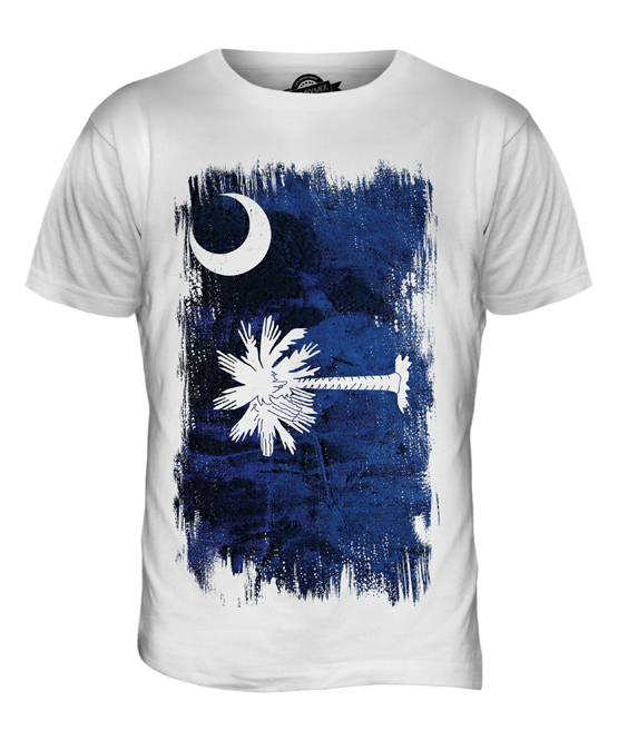 SOUTH CAROLINA STATE GRUNGE FLAG MENS T-SHIRT TEE TOP SOUTH CAROLINIAN SHIRT