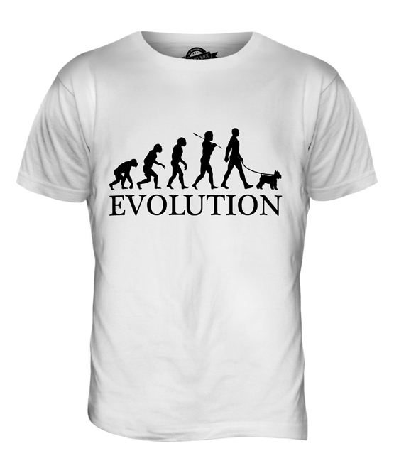 DWARF SCHNAUZER EVOLUTION OF MAN AND DOG MENS T-SHIRT TEE SHIRT S M L XL