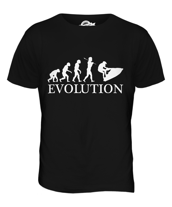 Mans Evolution T-Shirt® JET SKI - Black present gift Brand new. ape