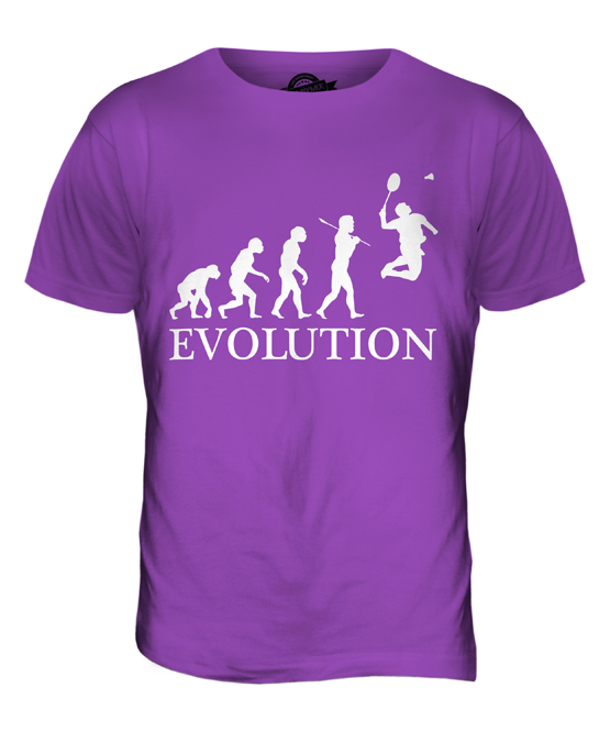 BADMINTON EVOLUTION OF MAN MENS T-SHIRT TEE TOP GIFT RACQUET - Picture 19 of 21