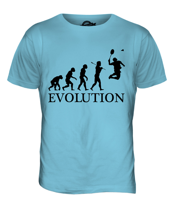 BADMINTON EVOLUTION OF MAN MENS T-SHIRT TEE TOP GIFT RACQUET - Picture 17 of 21