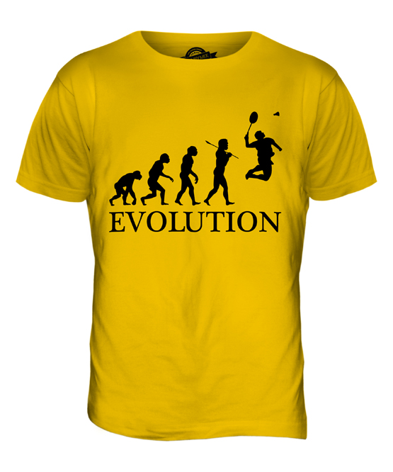 BADMINTON EVOLUTION OF MAN MENS T-SHIRT TEE TOP GIFT RACQUET - Picture 9 of 21