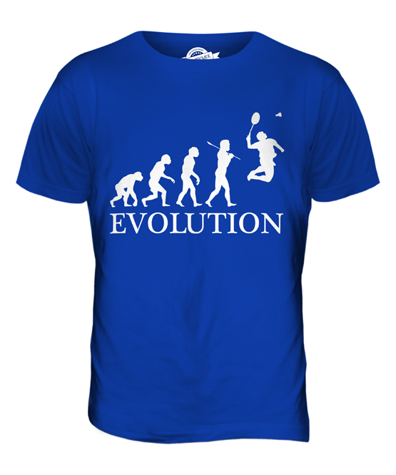 BADMINTON EVOLUTION OF MAN MENS T-SHIRT TEE TOP GIFT RACQUET - Picture 18 of 21