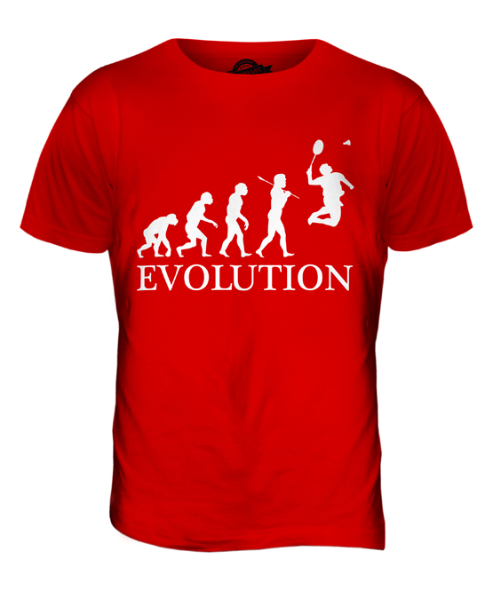 BADMINTON EVOLUTION OF MAN MENS T-SHIRT TEE TOP GIFT RACQUET - Picture 7 of 21
