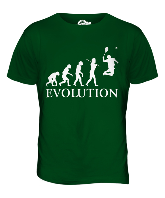 BADMINTON EVOLUTION OF MAN MENS T-SHIRT TEE TOP GIFT RACQUET - Picture 13 of 21