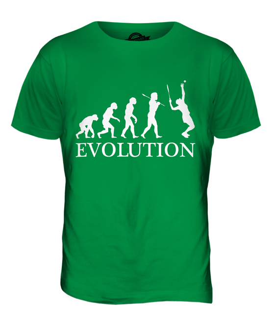 Kiwistar - T-Shirt - rot - Tennisspieler Evolution Motiv Bedruckt