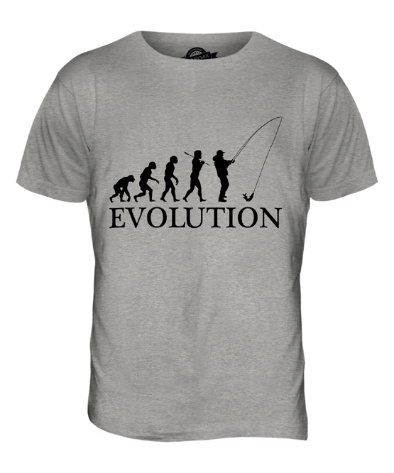 Evolution of Man Fishing angling t-shirt 