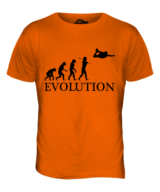 present gift - Black Mans Evolution T-Shirt® Brand new. SKYDIVING ape 