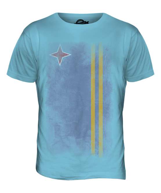 ARUBA FADED FLAG MENS T-SHIRT TEE TOP ARUBAN SHIRT FOOTBALL JERSEY GIFT - Picture 17 of 21