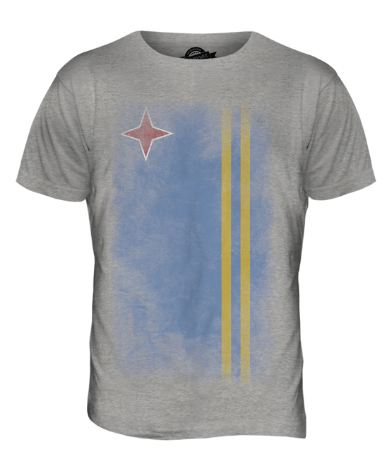 ARUBA FADED FLAG MENS T-SHIRT TEE TOP ARUBAN SHIRT FOOTBALL JERSEY GIFT - Picture 4 of 21