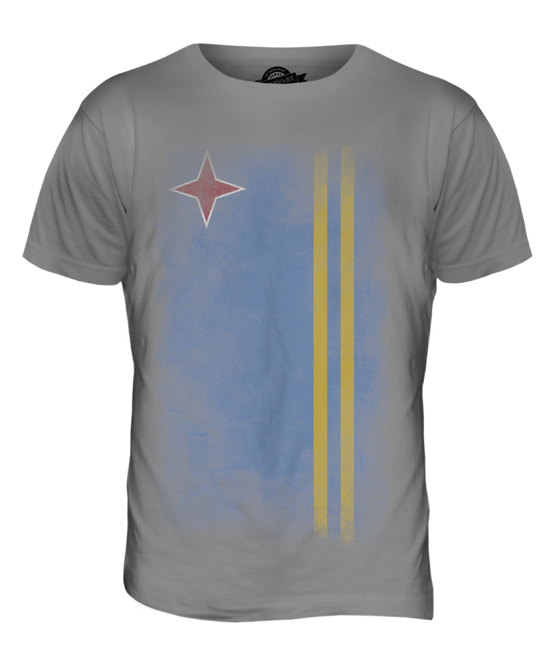 ARUBA FADED FLAG MENS T-SHIRT TEE TOP ARUBAN SHIRT FOOTBALL JERSEY GIFT - Picture 21 of 21
