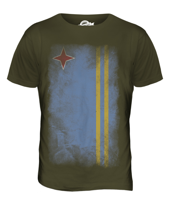 ARUBA FADED FLAG MENS T-SHIRT TEE TOP ARUBAN SHIRT FOOTBALL JERSEY GIFT - Picture 15 of 21