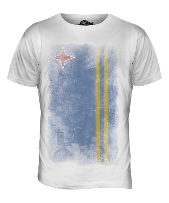 ARUBA FADED FLAG MENS T-SHIRT TEE TOP ARUBAN SHIRT FOOTBALL JERSEY GIFT - Picture 2 of 21