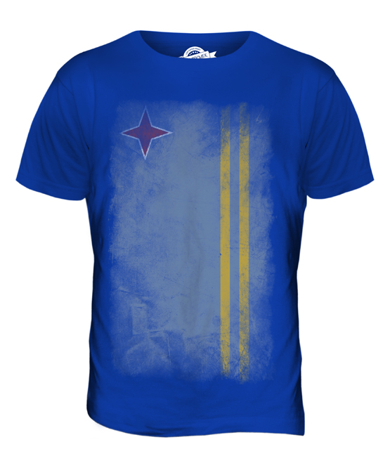 ARUBA FADED FLAG MENS T-SHIRT TEE TOP ARUBAN SHIRT FOOTBALL JERSEY GIFT - Picture 18 of 21