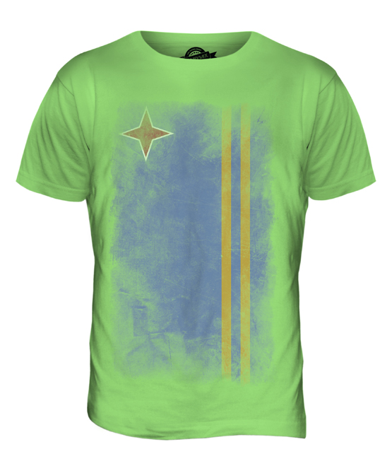 ARUBA FADED FLAG MENS T-SHIRT TEE TOP ARUBAN SHIRT FOOTBALL JERSEY GIFT - Picture 12 of 21