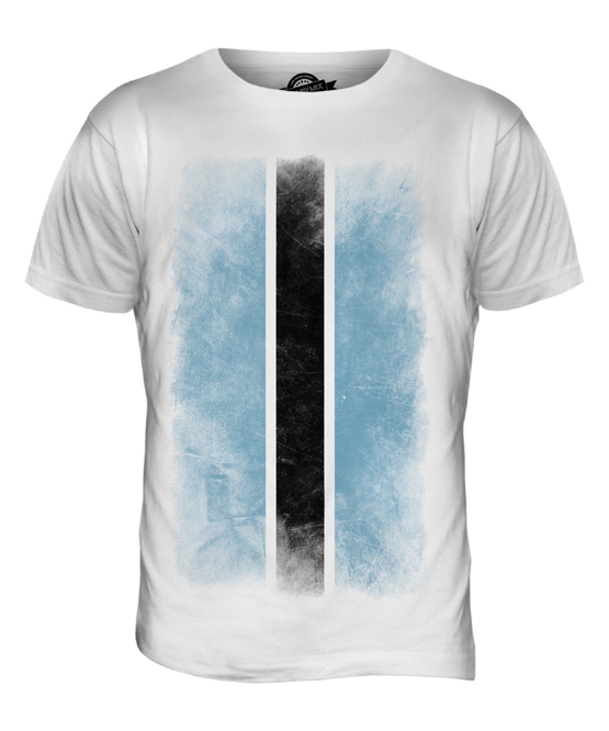 BOTSWANA FADED FLAG MENS T-SHIRT TEE TOP MOTSWANA FOOTBALL BOTSWANAN GIFT SHIRT