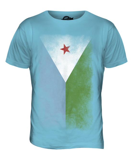 DJIBOUTI FADED FLAG MENS T-SHIRT TEE TOP J?B?T? DJIBOUTIAN DJIBOUTI SHIRT