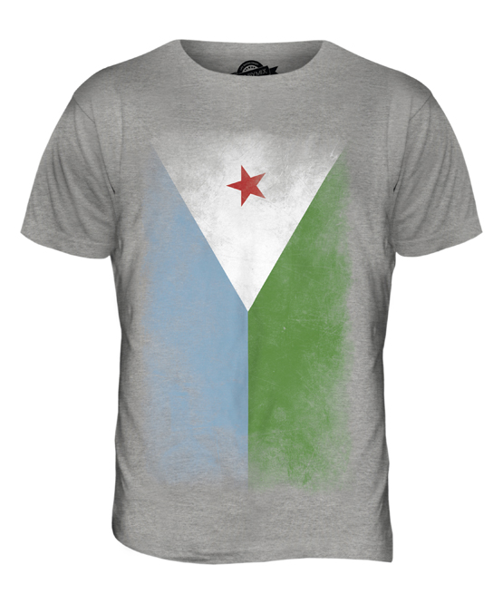 DJIBOUTI FADED FLAG MENS T-SHIRT TEE TOP J?B?T? DJIBOUTIAN DJIBOUTI SHIRT