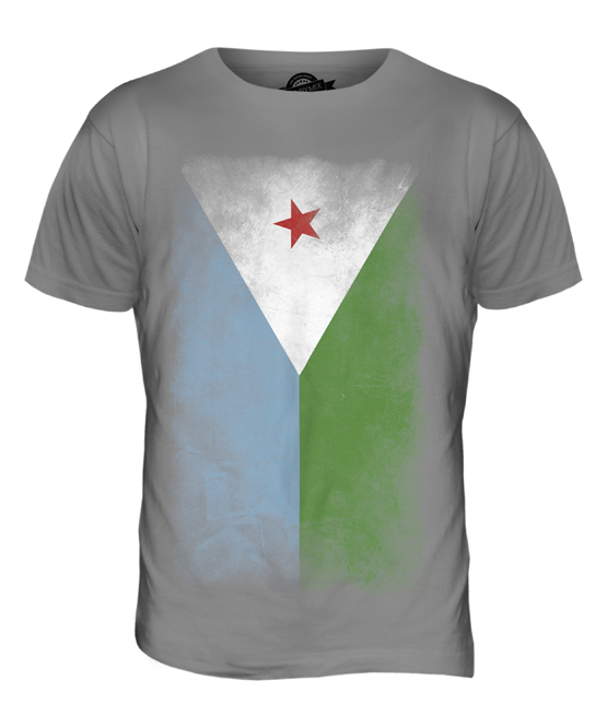 DJIBOUTI FADED FLAG MENS T-SHIRT TEE TOP J?B?T? DJIBOUTIAN DJIBOUTI SHIRT