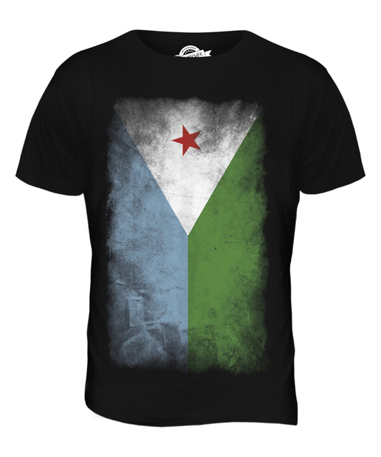 DJIBOUTI FADED FLAG MENS T-SHIRT TEE TOP J?B?T? DJIBOUTIAN DJIBOUTI SHIRT