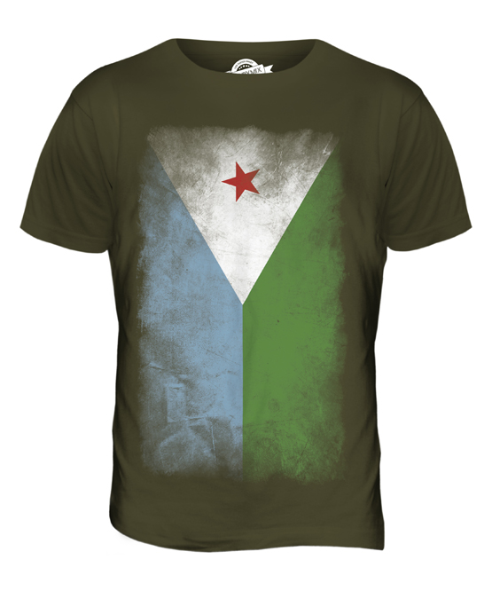 DJIBOUTI FADED FLAG MENS T-SHIRT TEE TOP J?B?T? DJIBOUTIAN DJIBOUTI SHIRT