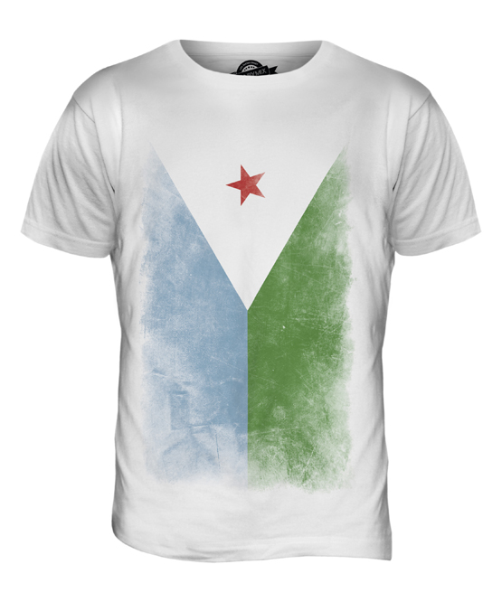 DJIBOUTI FADED FLAG MENS T-SHIRT TEE TOP J?B?T? DJIBOUTIAN DJIBOUTI SHIRT