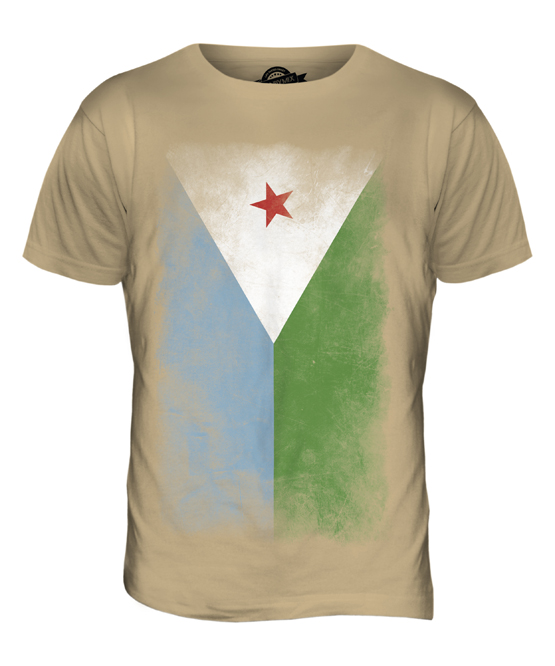 DJIBOUTI FADED FLAG MENS T-SHIRT TEE TOP J?B?T? DJIBOUTIAN DJIBOUTI SHIRT