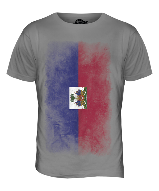 Haiti Faded Distressed Flag Haitian Ayiti Country Pride Retro Sport T-shirt 