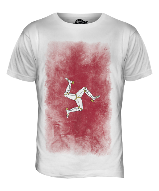 ISLE OF MAN FADED FLAG MENS T SHIRT TEE SHIRT XS S M L XL 2XL 3XL 4XL