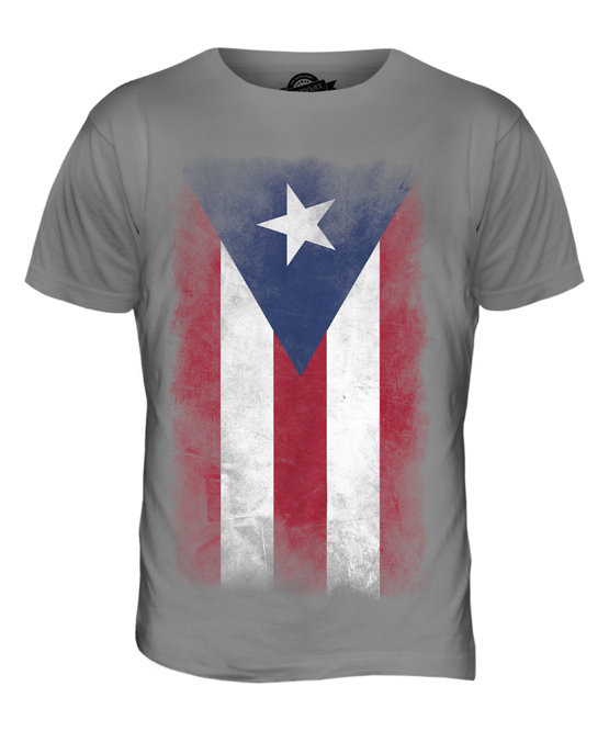 Puerto Rico Faded Flag Rican Country Colors Born From Heritage PRI Men's T-Shirt 