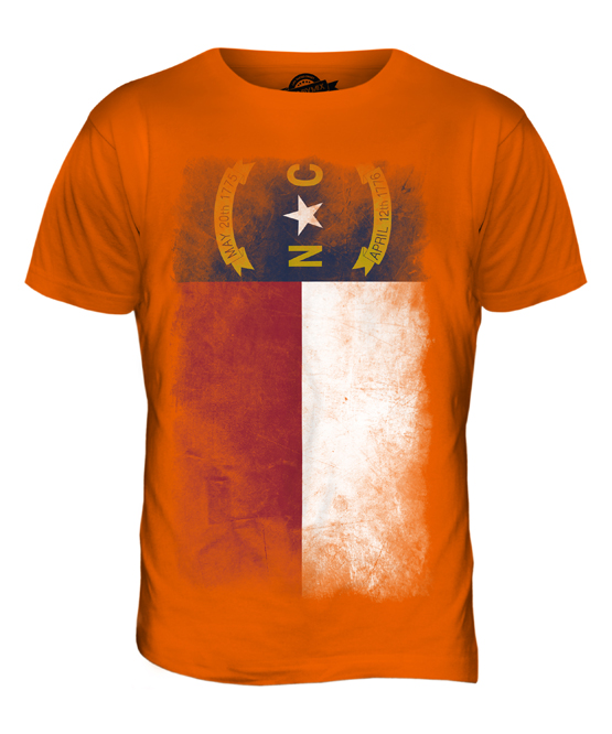 NORTH CAROLINA STATE FADED FLAG MENS T-SHIRT TEE TOP NORTH