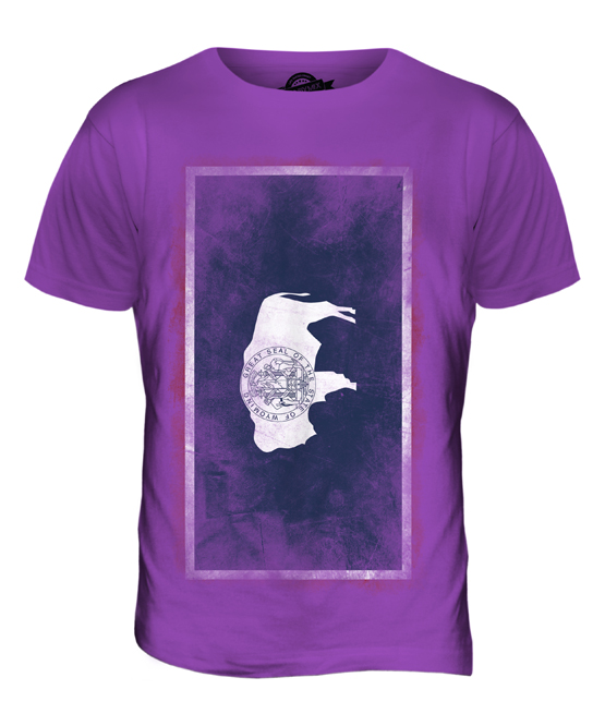 WYOMING STATE FADED FLAG MENS T-SHIRT TEE TOP WYOMINGITE SHIRT JERSEY GIFT - Picture 19 of 21