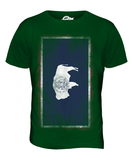 WYOMING STATE FADED FLAG MENS T-SHIRT TEE TOP WYOMINGITE SHIRT JERSEY GIFT - Picture 13 of 21