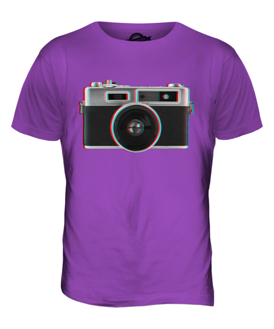 RETRO CAMERA 3D MENS T-SHIRT TEE TOP GIFT PHOTOGRAPHY ILLUSION