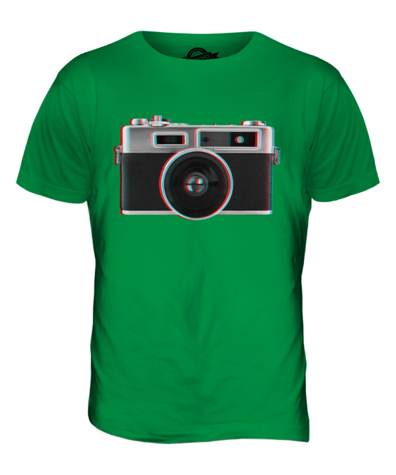 RETRO CAMERA 3D MENS T-SHIRT TEE TOP GIFT PHOTOGRAPHY ILLUSION