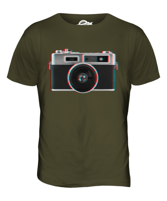 RETRO CAMERA 3D MENS T-SHIRT TEE TOP GIFT PHOTOGRAPHY ILLUSION