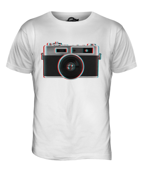 RETRO CAMERA 3D MENS T-SHIRT TEE TOP GIFT PHOTOGRAPHY ILLUSION