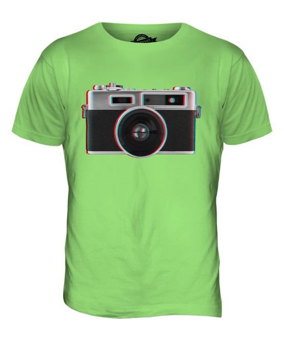 RETRO CAMERA 3D MENS T-SHIRT TEE TOP GIFT PHOTOGRAPHY ILLUSION