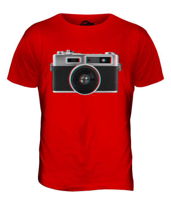 RETRO CAMERA 3D MENS T-SHIRT TEE TOP GIFT PHOTOGRAPHY ILLUSION