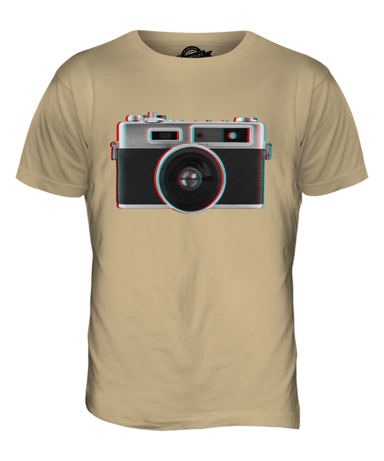 RETRO CAMERA 3D MENS T-SHIRT TEE TOP GIFT PHOTOGRAPHY ILLUSION