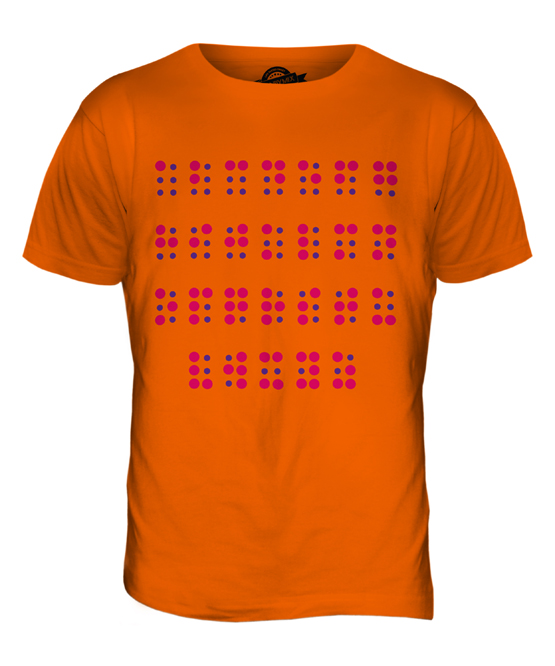 BRAILLE ALPHABET MENS T-SHIRT TEE TOP GIFT LETTERS UNIQUE