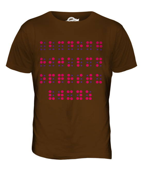 BRAILLE ALPHABET MENS T-SHIRT TEE TOP GIFT LETTERS UNIQUE