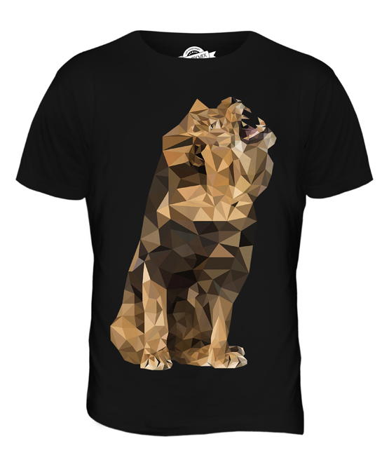 GEOMETRIC PATTERN TIGER MENS T-SHIRT TEE TOP GIFTANIMAL NATURE
